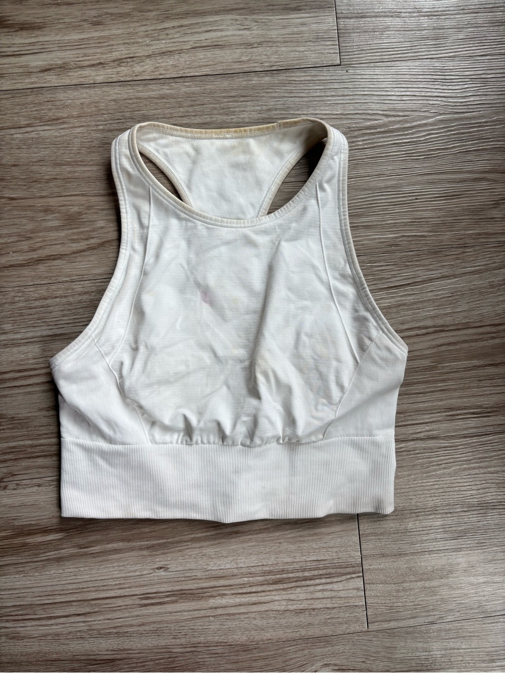 lululemon athletica High-Neck Racerback Crop Top - Cream